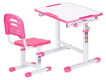 Растущий стол и стул Mealux EVO-07 Pink, розовая в Нижнекамске