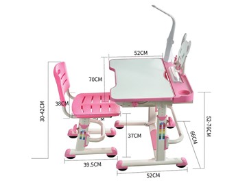 Растущий стол и стул Mealux EVO BD-04 Teddy New XL, с лампой, green, зеленая в Нижнекамске - предосмотр 2