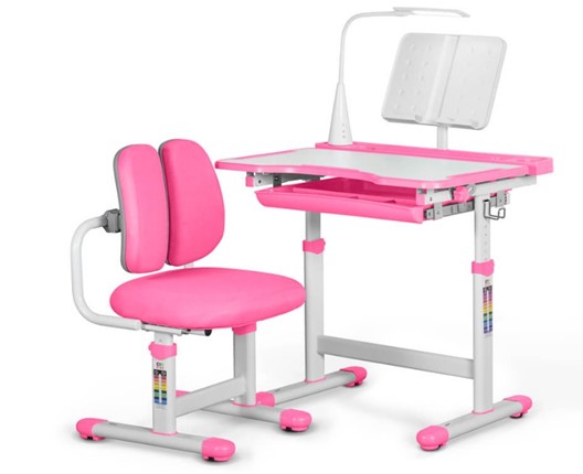 Парта растущая + кресло растущее Mealux EVO BD-23 Pink в Альметьевске - изображение