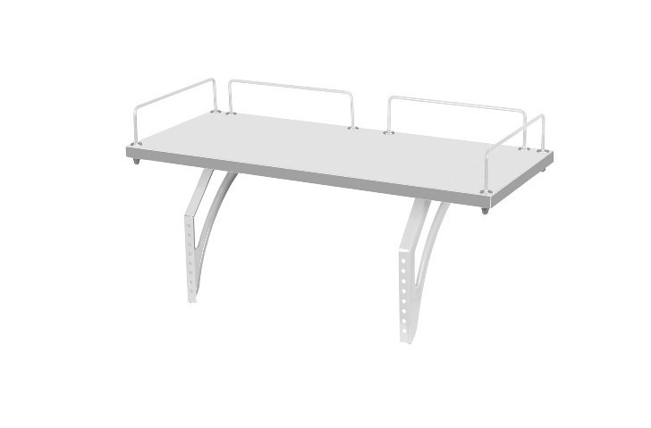 Детский стол-трансформер 1/75-40 (СУТ.25) + Polka_z 1/600 (2 шт.) + Polka_b 1/550 белый/белый/Серый в Нижнекамске - изображение 2