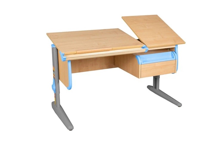 Детский стол-трансформер 1/75-40 (СУТ.25) + Tumba 1 Бежевый/Серый/Ниагара в Альметьевске - изображение 2