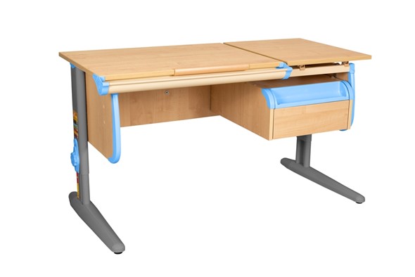Детский стол-трансформер 1/75-40 (СУТ.25) + Tumba 1 Бежевый/Серый/Ниагара в Альметьевске - изображение