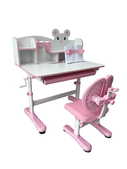 Парта растущая + стул Carezza Pink FUNDESK в Альметьевске - изображение 3