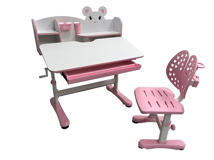 Парта растущая + стул Carezza Pink FUNDESK в Альметьевске - изображение 4