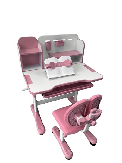 Растущая парта и стул Vivo Pink FUNDESK в Нижнекамске - изображение 2