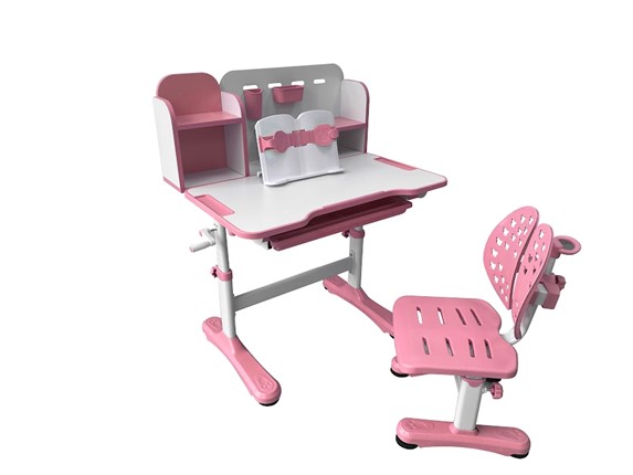 Растущая парта и стул Vivo Pink FUNDESK в Нижнекамске - изображение