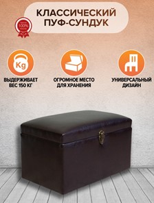 Пуфик FRA-01 Сундук "Шоколад", экокожа в Казани - предосмотр 1