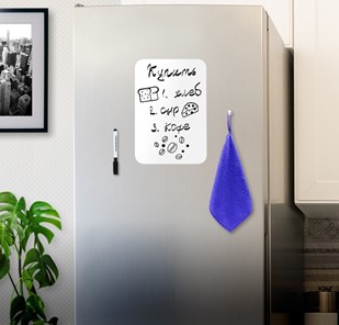 Доска магнитно-маркерная на холодильник BRAUBERG, 30х21 см с маркером, магнитом и салфеткой в Нижнекамске - предосмотр 2