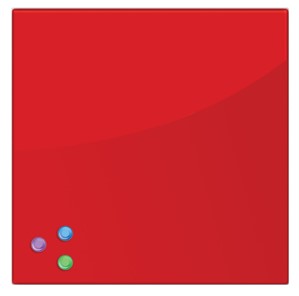 Доска магнитно-маркерная стеклянная BRAUBERG 45х45 см, красная в Набережных Челнах