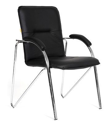 Кресло офисное CHAIRMAN 850 Экокожа Terra 118 черная в Набережных Челнах - изображение