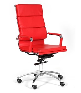 Офисное кресло CHAIRMAN 750 экокожа красная в Альметьевске